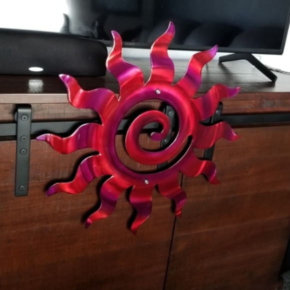 Home decor wall art sun colorful design wall hanging sunburst outdoor patio art